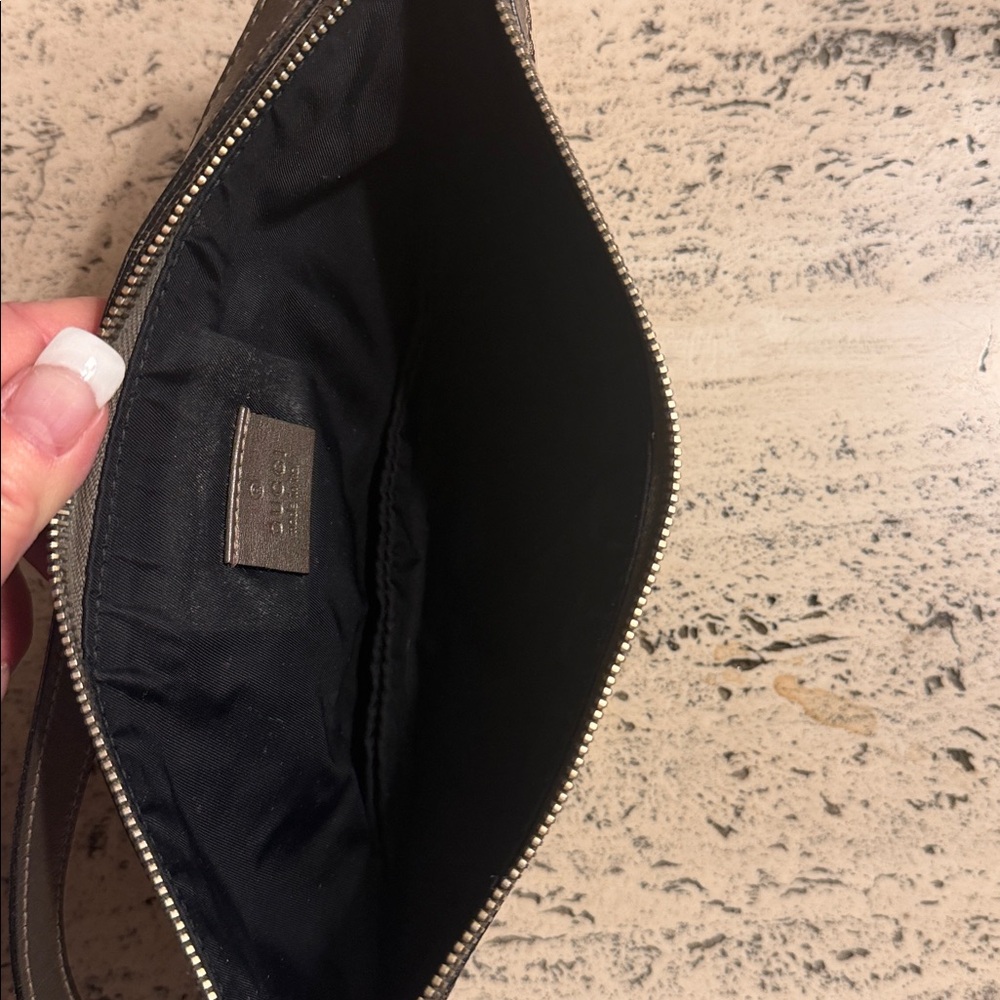 💕 GUCCI Beige/Silver GG Canvas Pochette Bag - 💯Authentic 💕 - Picture 8 of 14
